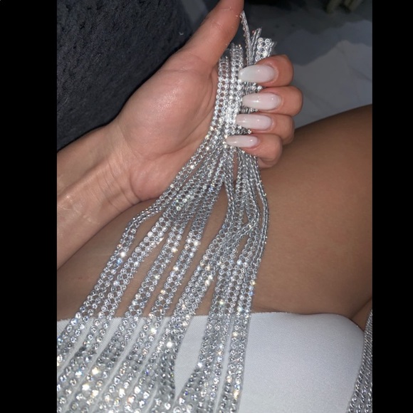 💫burning man festival rhinestones belt skirt - Picture 6 of 7